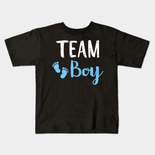Gender reveal team boy matching family baby party supplies Kids T-Shirt